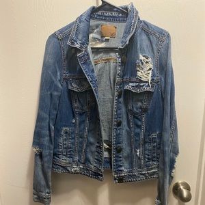 Distressed American eagle jean jacket